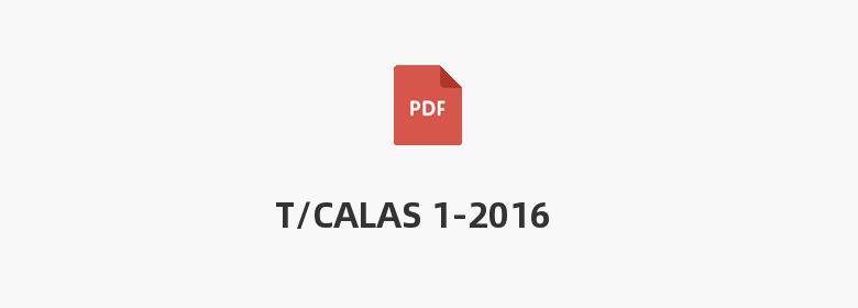 T/CALAS 1-2016